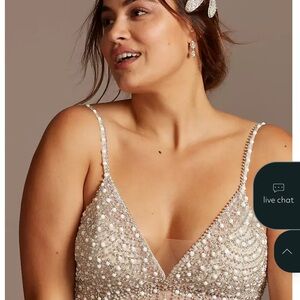 Elegant Beaded Cream top